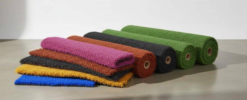 efecto memoria en cesped artificial de colores