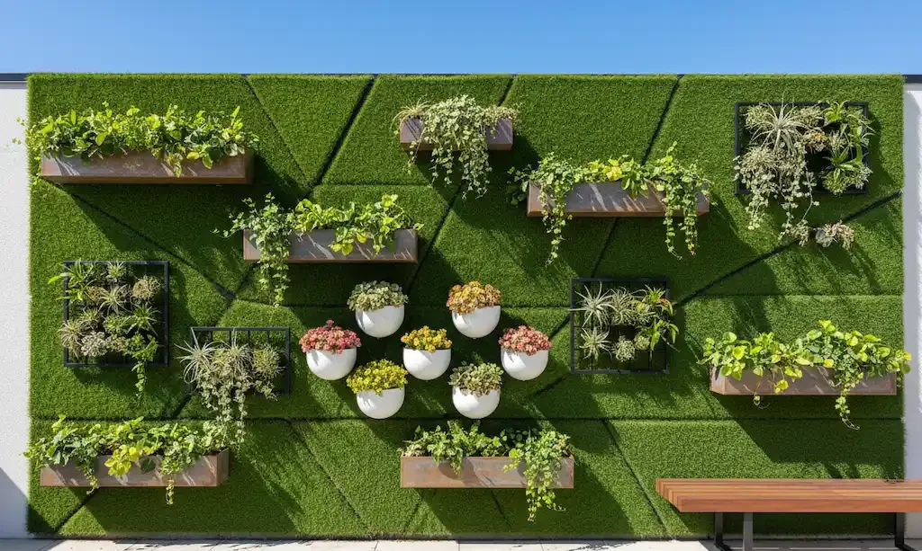 Decorar con cesped artificial un jardín